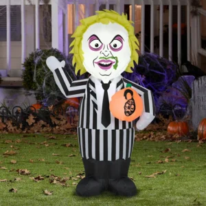 Beetlejuice with Pumpkin Inflatable Yard 3.5' Foot Decoration Party Prop Sign Halloween