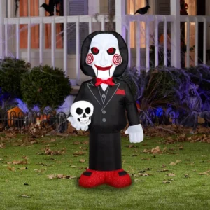 Movie SAW Billy Puppet with Skull Inflatable Yard 4.5' Foot Decoration Party Prop Sign Halloween