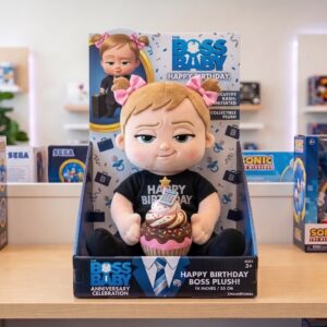 14" Boss Baby Girl Birthday Themed Plush Plushy Toy in Collector's Display Box Gift Present Keepsake