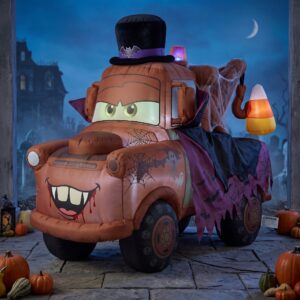 Cars Mater tow Truck Inflatable Yard 6' Foot Decoration Party Prop Sign Halloween