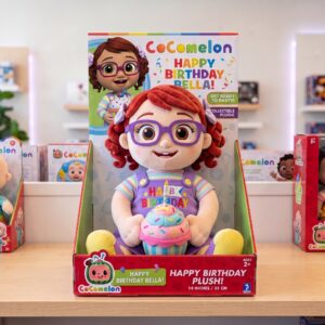14" Cocomelon Bella Birthday Themed Plush Plushy Toy in Collector's Display Box Gift Present Keepsake