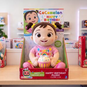 14" Cocomelon Cece Birthday Themed Plush Plushy Toy in Collector's Display Box Gift Present Keepsake
