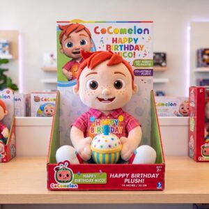 14" Cocomelon Nico Birthday Themed Plush Plushy Toy in Collector's Display Box Gift Present Keepsake