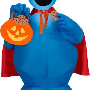 Sesame Street Cookie Monster Superhero Costume Inflatable Yard 3' Foot Decoration Party Prop Sign Halloween