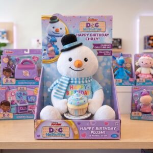 14" Doc McStuffins Chilly Snowman Birthday Themed Plush Plushy Toy in Collector's Display Box Gift Present Keepsake