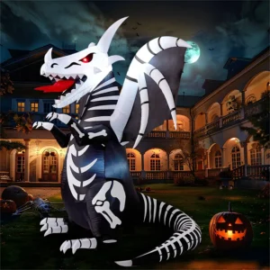 Dragon Skeleton Inflatable Yard 9' Foot Decoration Party Prop Sign Halloween