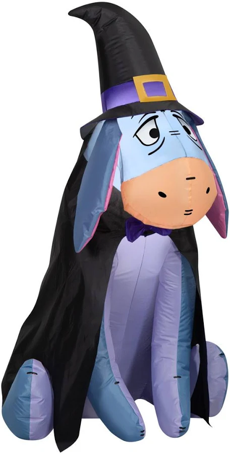 Winnie the Pooh Eeyore Witch Costume Inflatable Yard 3.5' Foot Decoration Party Prop Sign Halloween