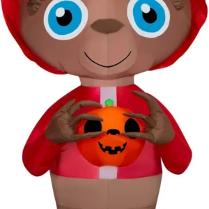 E.T Extra Terrestrial with Pumpkin Jack o Lantern Inflatable Yard 3.2' Foot Decoration Party Prop Sign Halloween