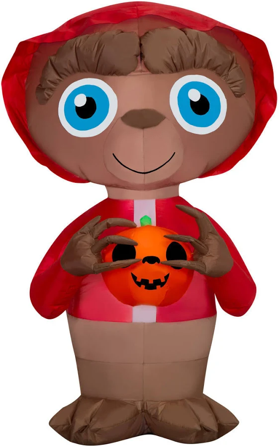 E.T Extra Terrestrial with Pumpkin Jack o Lantern Inflatable Yard 3.2' Foot Decoration Party Prop Sign Halloween