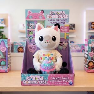 14" Gabby's Dollhouse Pandy Paws Birthday Themed Plush Plushy Toy in Collector's Display Box Gift Present Keepsake