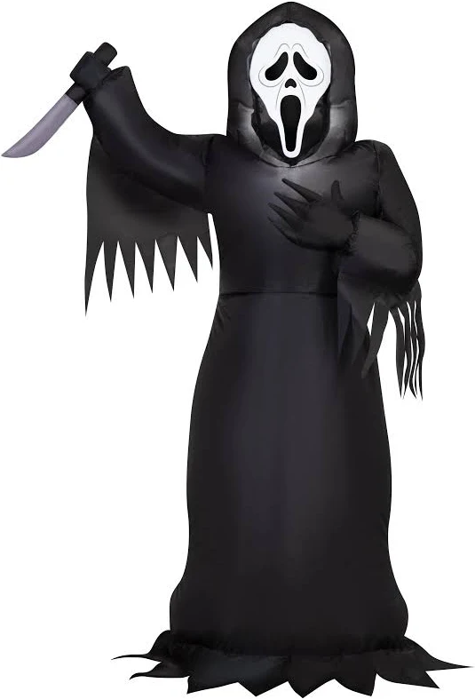 Ghost face with Knife Inflatable Yard 3.5' Foot Decoration Party Prop Sign Halloween
