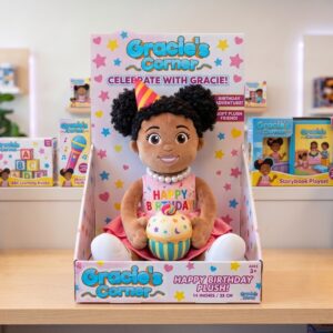 14" Gracie's Corner Birthday Themed Plush Plushy Toy in Collector's Display Box Gift Present Keepsake