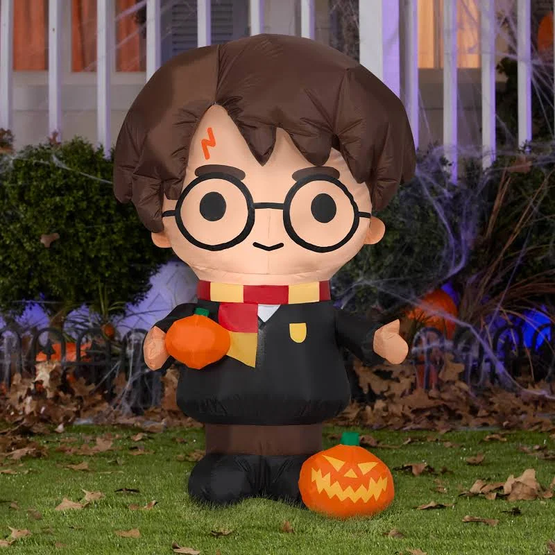 Harry Potter with Pumpkin Inflatable Yard 3' Foot Decoration Party Prop Sign Halloween
