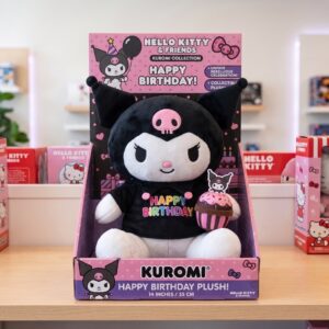 14" Hello Kitty Kuromi Birthday Themed Plush Plushy Toy in Collector's Display Box Gift Present Keepsake