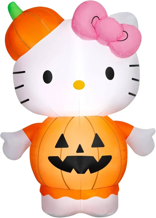 Hello Kitty Pumpkin Costume Inflatable Yard 5' Foot Decoration Party Prop Sign Halloween