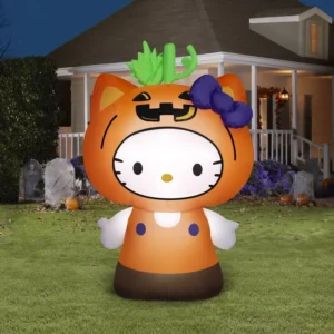 Hello Kitty Pumpkin Costume Dress Inflatable Yard 5' Foot Decoration Party Prop Sign Halloween