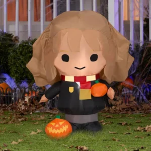 Harry Potter Hermoine with Pumpkin Inflatable Yard 3' Foot Decoration Party Prop Sign Halloween
