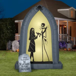 Nightmare before Christmas Jack & Sally Arch Window Inflatable Yard 7' Foot Decoration Party Prop Sign Halloween