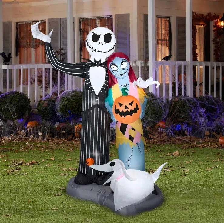 Nightmare before Christmas Jack Sally Zero Inflatable Yard 6' Foot Decoration Party Prop Sign Halloween