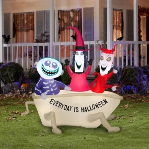 Nightmare before Christmas Lock Shock Barrel in tub Inflatable Yard 5' Foot Decoration Party Prop Sign Halloween