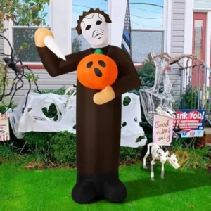 Michale Myers Killer with Pumpkin Inflatable Yard 6' Foot Decoration Party Prop Sign Halloween