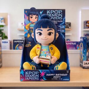14" K-Pop Demon Hunters Zoey Birthday Themed Plush Plushy Toy in Collector's Display Box Gift Present Keepsake