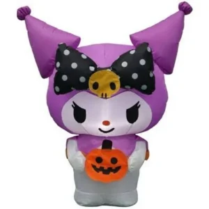 Hello Kitty Kuromi with Pumpkin Inflatable Yard 3.5' Foot Decoration Party Prop Sign Halloween
