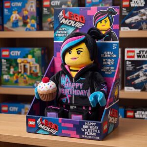 14" The Lego Movie Wyldstyle Lucy Birthday Themed Plush Plushy Toy in Collector's Display Box Gift Present Keepsake