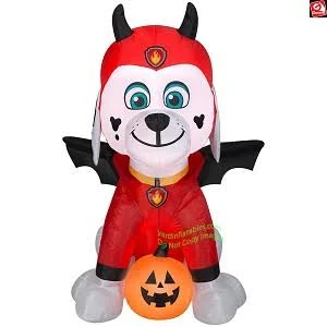 Paw Patrol Marshall Devil Costume Inflatable Yard 4' Foot Decoration Party Prop Sign Halloween