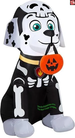 Paw Patrol Marshall Skeleton Costume Inflatable Yard 3' Foot Decoration Party Prop Sign Halloween