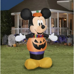 Mickey Mouse Pumpkin Costume Inflatable Yard 5' Foot Decoration Party Prop Sign Halloween