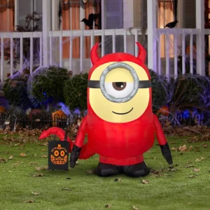 Minions Dave Devil Costume Inflatable Yard 3.5' Foot Decoration Party Prop Sign Halloween