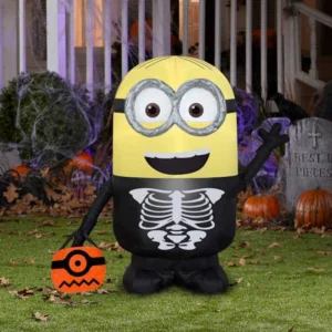 Minion Skeleton Costume Inflatable Yard 3' Foot Decoration Party Prop Sign Halloween