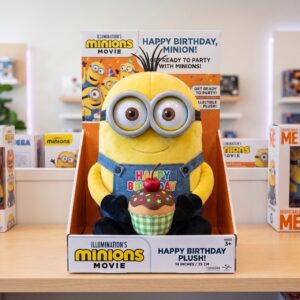 14" Minions Bob Birthday Themed Plush Plushy Toy in Collector's Display Box Gift Present Keepsake