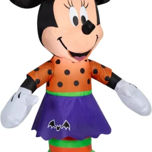 Minnie Mouse Polka Dot Orange Purple Inflatable Yard 3.5' Foot Decoration Party Prop Sign Halloween
