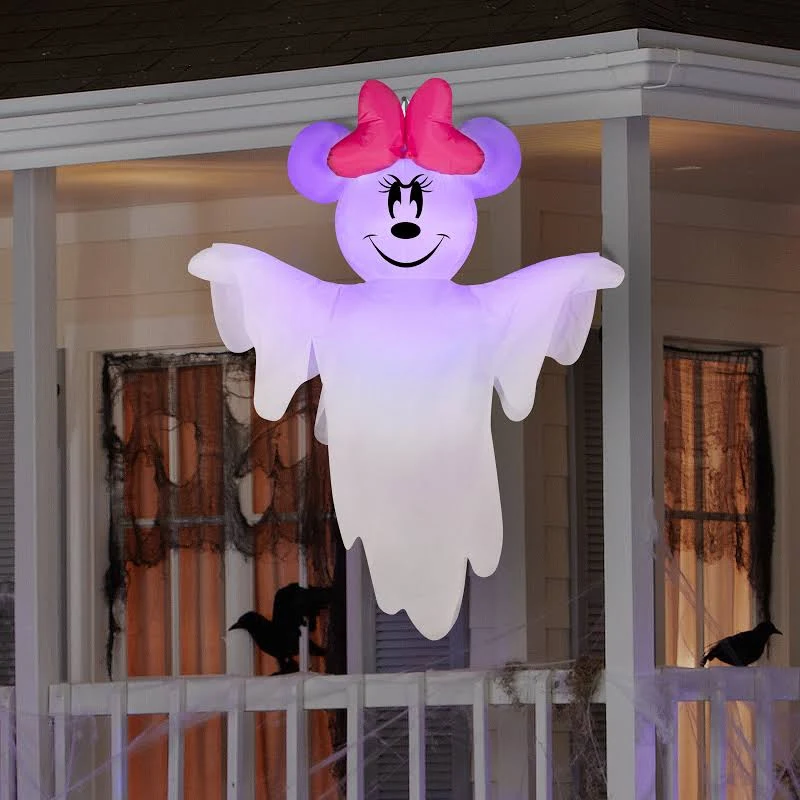 Minnie Mouse hanging Ghost Inflatable Yard 4' Foot Decoration Party Prop Sign Halloween