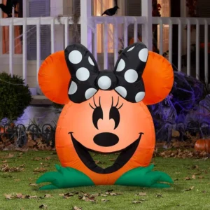 Cute Minnie Mouse Pumpkin Inflatable Yard 3' Foot Decoration Party Prop Sign Halloween