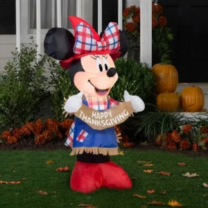 Minnie Mouse Scarecrow Costume Inflatable Yard 3.5' Foot Decoration Party Prop Sign Thanksgiving