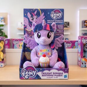 14" My Little Pony Twilight Sparkle Birthday Themed Plush Plushy Toy in Collector's Display Box Gift Present Keepsake