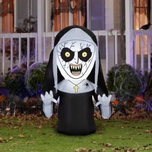 Scary Nun with Spider Inflatable Yard 3.5' Foot Decoration Party Prop Sign Halloween
