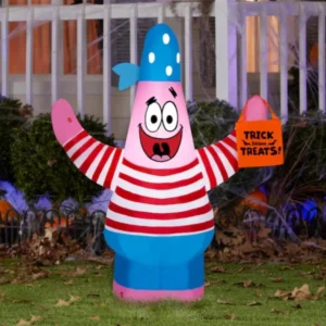 SpongeBob SquarePants Patrick Sailor Costume Inflatable Yard 4' Foot Decoration Party Prop Sign Halloween