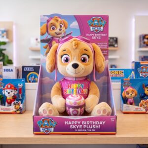 14" Paw Patrol Skye Birthday Themed Plush Plushy Toy in Collector's Display Box Gift Present Keepsake