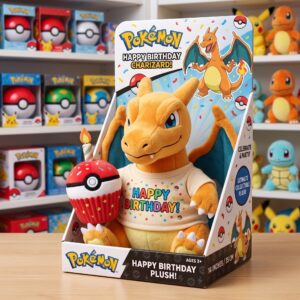 14" Pokemon Charizard Birthday Themed Plush Plushy Toy in Collector's Display Box Gift Present Keepsake