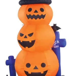Pumpkin Stack Graveyard Inflatable Yard 6' Foot Decoration Party Prop Sign Halloween
