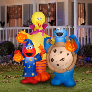 Sesame Street Elmo Big Bird Cookie Monster Halloween Costumes Inflatable Yard 5' Foot Decoration Party Prop Sign Halloween
