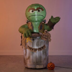 Sesame Street Oscar the Grouch Inflatable Yard 6' Foot Decoration Party Prop Sign Halloween