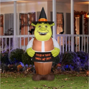 Shrek Pilgrim Costume Inflatable Yard 6.5' Foot Decoration Party Prop Sign Halloween