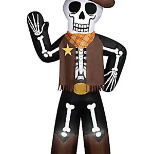 Skeleton Cowboy Inflatable Yard 10' Foot Decoration Party Prop Sign Halloween