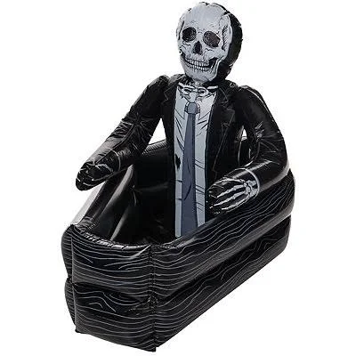 Skeleton in Coffin Cooler Inflatable Yard 3.5' Foot Decoration Party Prop Sign Halloween