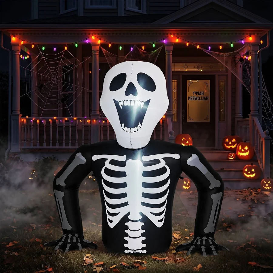 Skeleton Torso Emerging Inflatable Yard 6' Foot Decoration Party Prop Sign Halloween